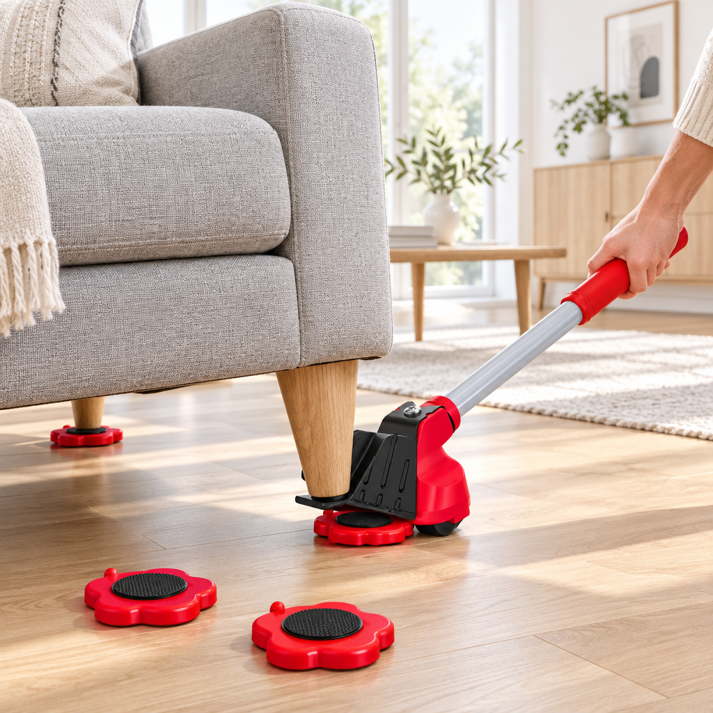 Furniture Sliders with Wheels, Furniture Lifter Tool Set up to 660 Lbs